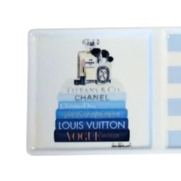 Amanda Greenwood Designer Art Glam Porcelain Trinket Decor Tray NWT - Picture 5 of 13